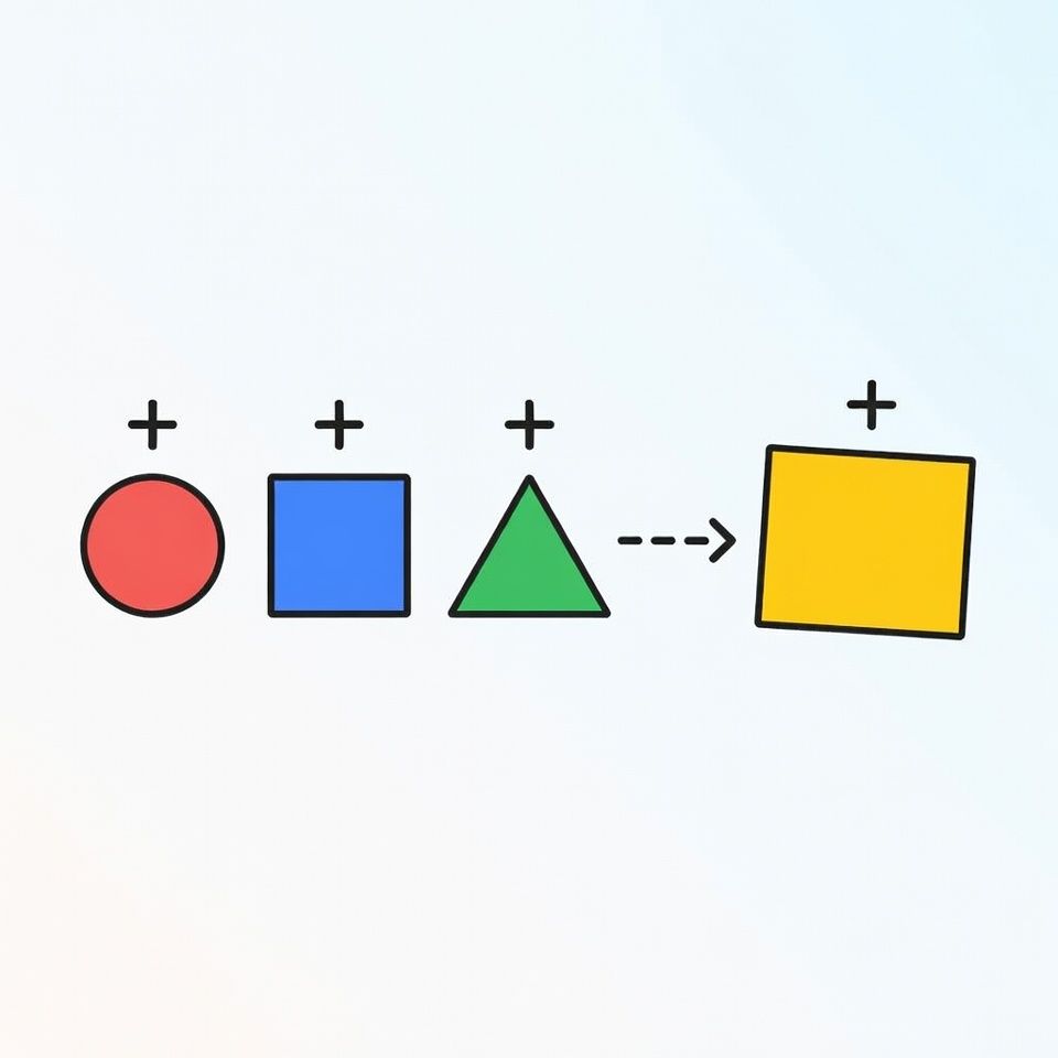 Cartoon representing the phrasal verb adding up to